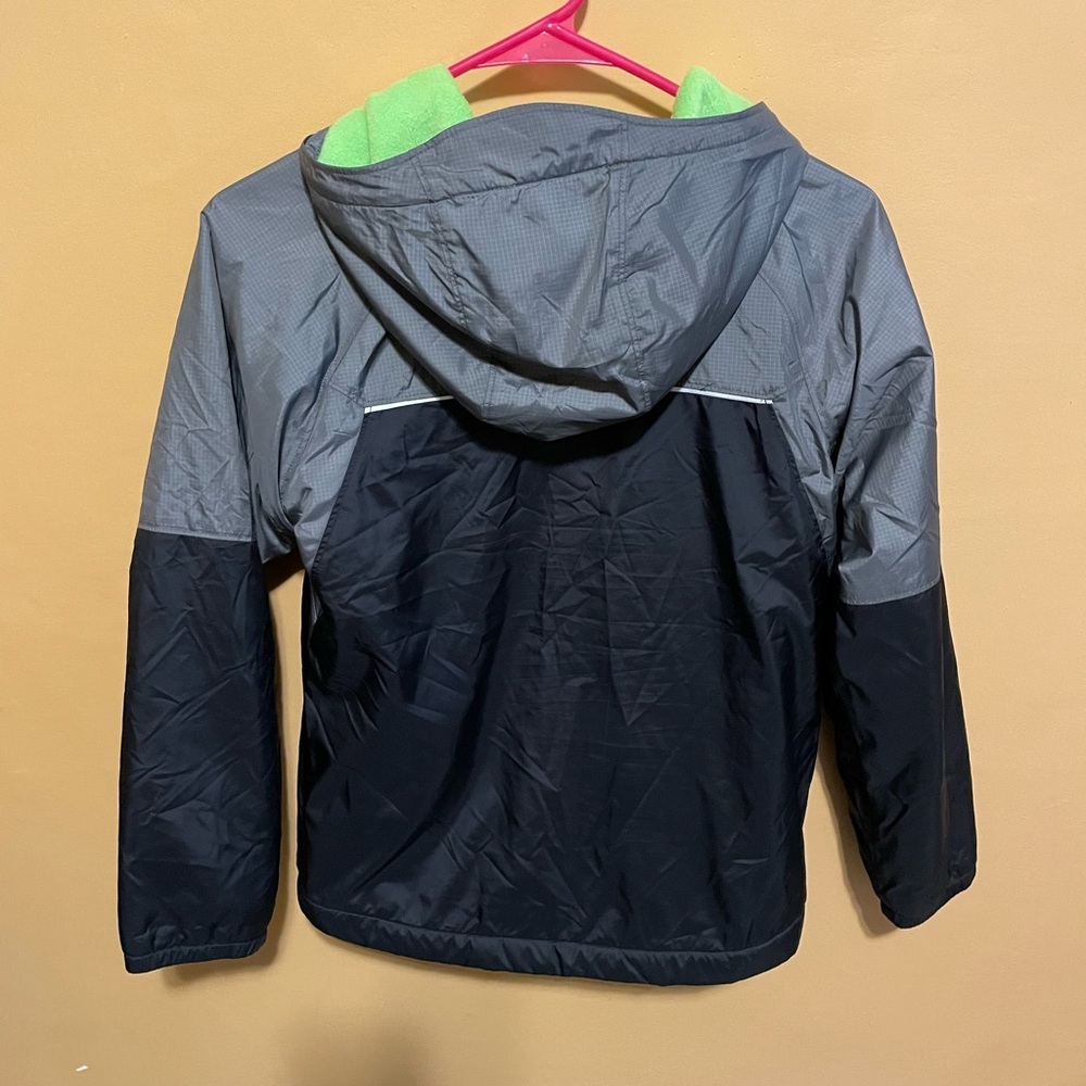 Columbia Gray and Black Jacket with Neon Green Highlights - Picture 2 of 4